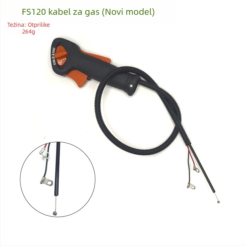 Narita prekidač gasa i kabl plina za kosilicu FS120/230235/250, kompatibilno sa starim i novim modelima