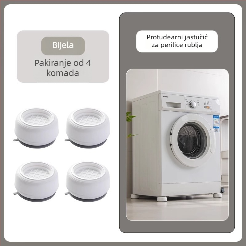 Podloge za perilicu rublja i baza | Univerzalni fiksni nosač s trokutastom podrškom i jastučić bubnja | Materijal: plastika; protuklizno; pomičan; bez ugradnje