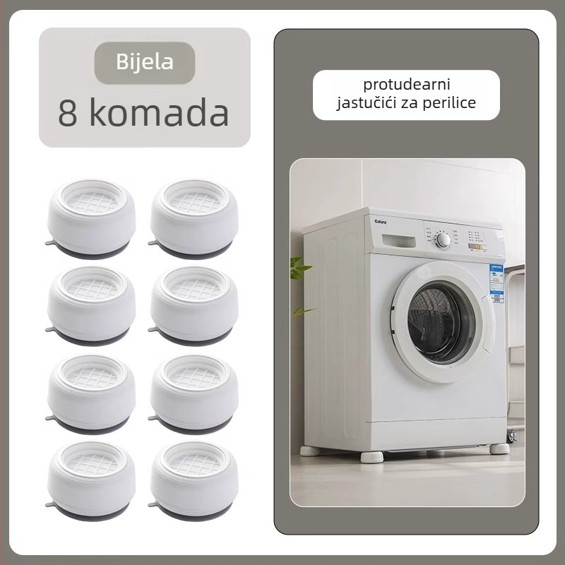 Podloge za perilicu rublja i baza | Univerzalni fiksni nosač s trokutastom podrškom i jastučić bubnja | Materijal: plastika; protuklizno; pomičan; bez ugradnje