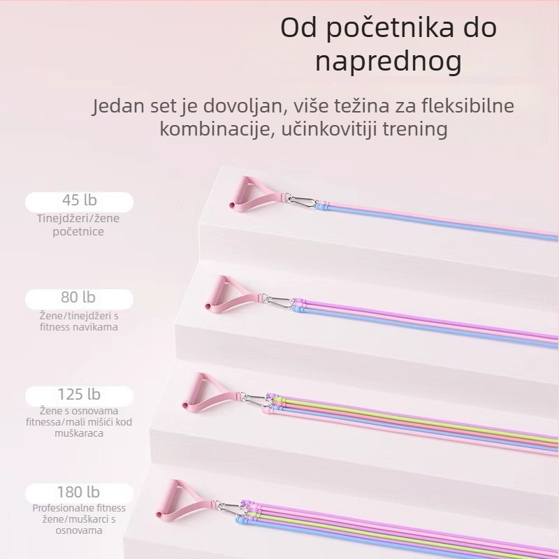 Set otpora elastičnih užeta za kućnu fitness — vježbanje ramena, leđa i nogu, materijal TPR, model AH0700R2609