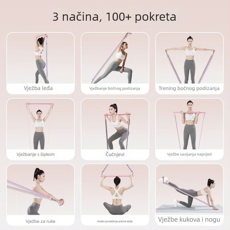 Set otpora elastičnih užeta za kućnu fitness — vježbanje ramena, leđa i nogu, materijal TPR, model AH0700R2609