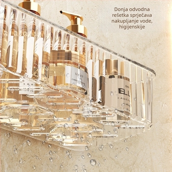 Plastični zidni organizator za kupaonicu, 1 etaža, model -985