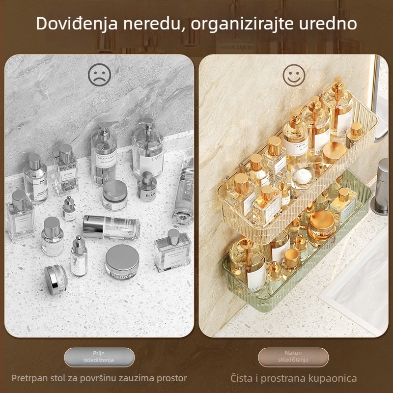 Plastični zidni organizator za kupaonicu, 1 etaža, model -985