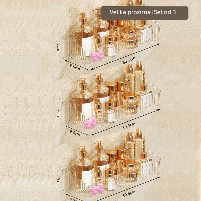 Plastični zidni organizator za kupaonicu, 1 etaža, model -985