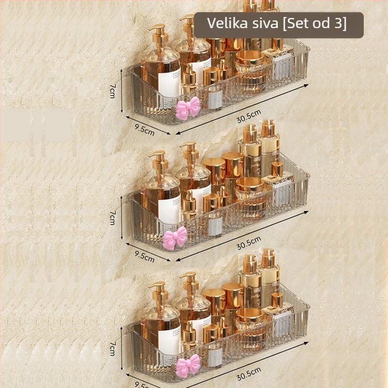 Plastični zidni organizator za kupaonicu, 1 etaža, model -985