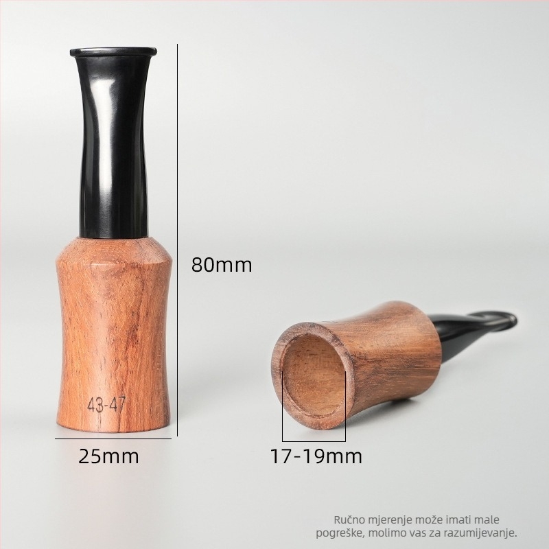 Mundšuk za cigare od ružino drveta i ebona, prilagodljiv, uz uputu, jednostavan stil