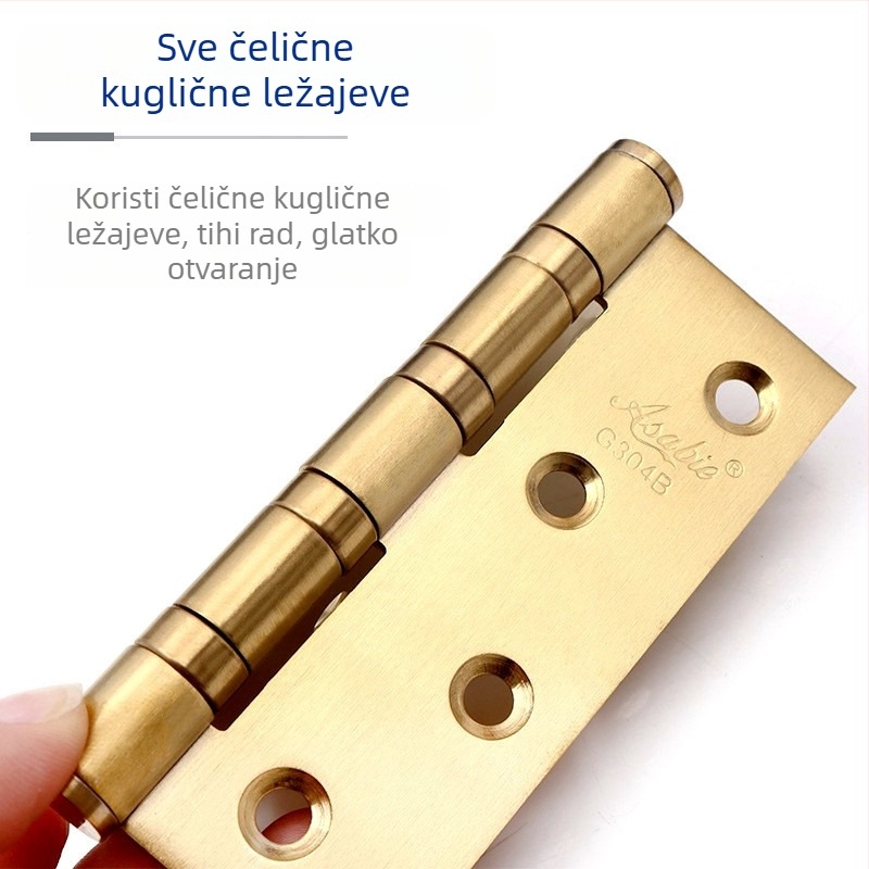 Asabi panta od nehrđajućeg čelika s ležajem, plosni tip, brušeni završetak, moderan minimalistički stil
