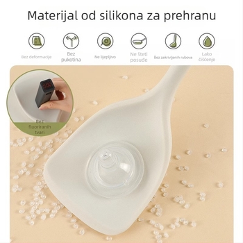 Set silikonskih spatula s drvenom drškom, otporan na visoke temperature, ne lijepi se