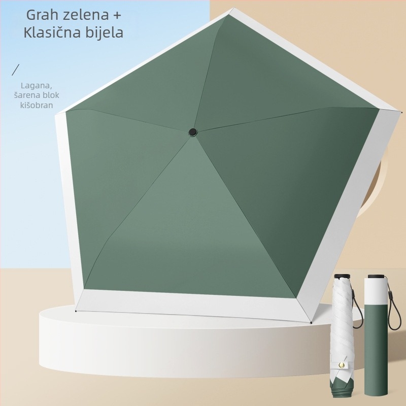 Izuzetno lagani suncobran sa 6 rebara, aluminijski nastavak, kupol od 210T poliestera, ručno otvaranje i zatvaranje, UV zaštita UPF > 50