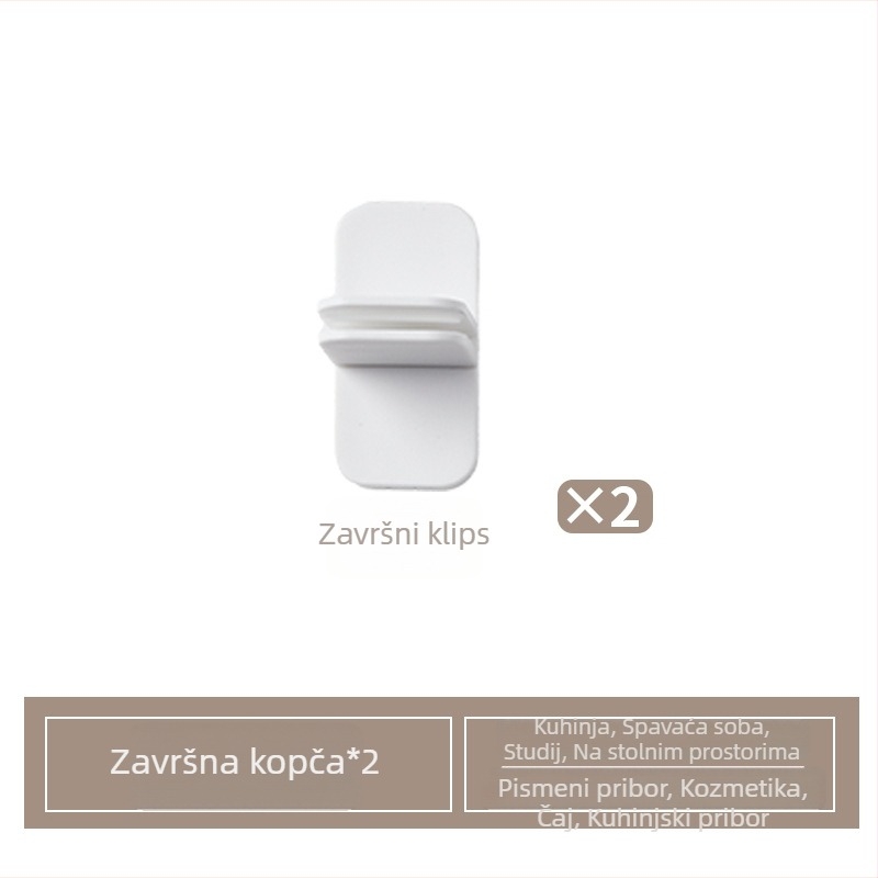 Plastični organizator kuhinjske ladice s teleskopskim dijeličem, japanski stil, zidna montaža usisnim držačima, 1 sloj, Mai Qi