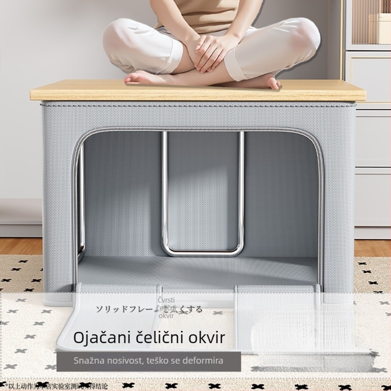 Kutija za skladištenje od Oxford tkanine, sklopiva, s ručkom, kapacitet 100–150 L