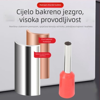 National Open VE cijevni tip prethodno izolirani terminal s mesingim unutarnjim jezgrom