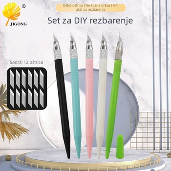 Joist Set alata za DIY graviranje i rezanje: gumeni otisak, nož za izrez papira, nož za graviranje, nož za film, set gravirnih pera