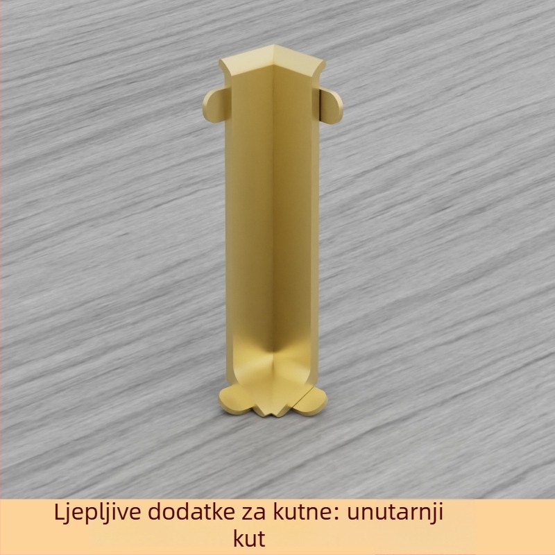 Aluminijska lajsna s integriranim ljepilom – montaža ljepilom bez bušenja, ploski moderni minimalistički stil