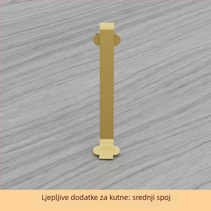 Aluminijska lajsna s integriranim ljepilom – montaža ljepilom bez bušenja, ploski moderni minimalistički stil