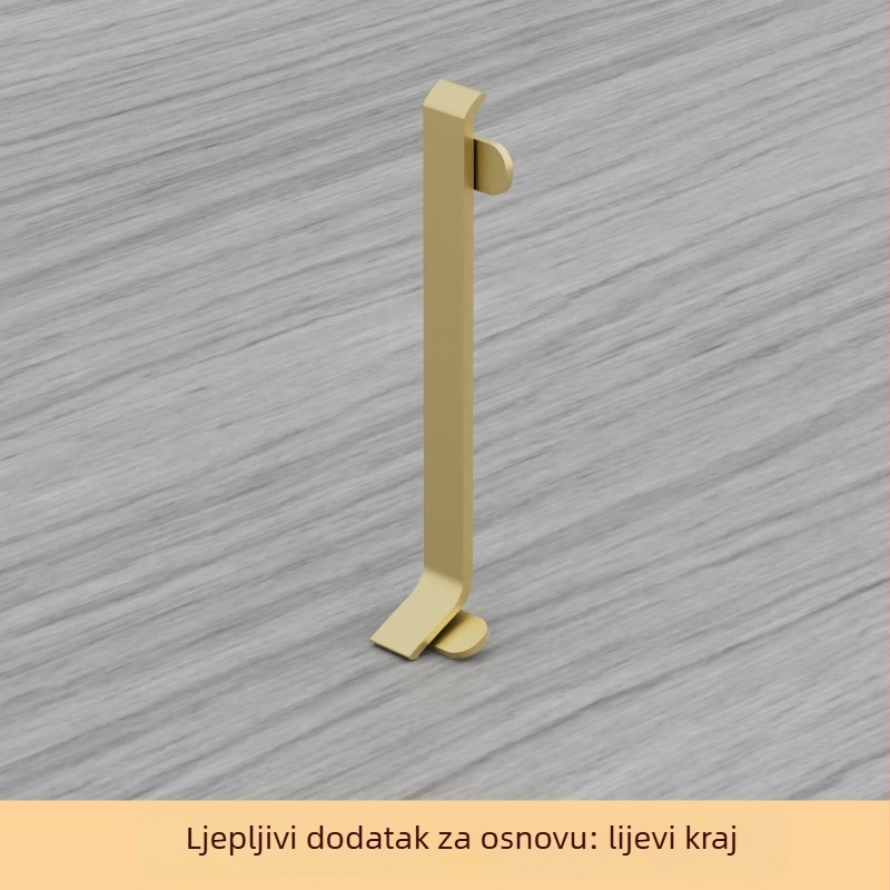 Aluminijska lajsna s integriranim ljepilom – montaža ljepilom bez bušenja, ploski moderni minimalistički stil