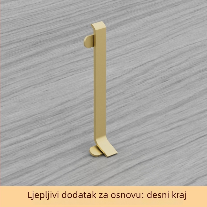 Aluminijska lajsna s integriranim ljepilom – montaža ljepilom bez bušenja, ploski moderni minimalistički stil