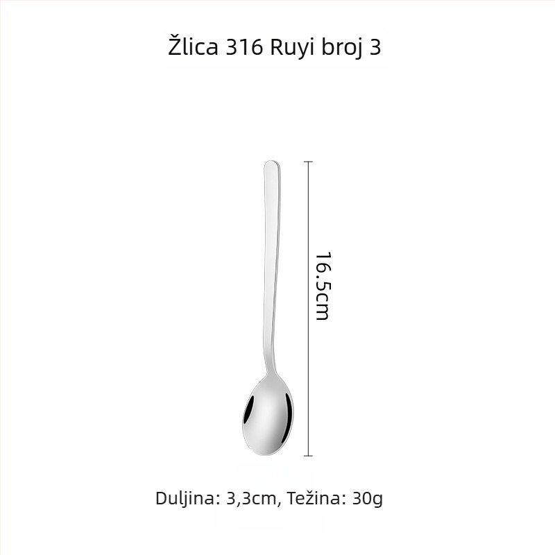 Set žlica i vilica od 316 nerđajućeg čelika, korejski stil, ogledno poliranje, moderni minimalistički dizajn