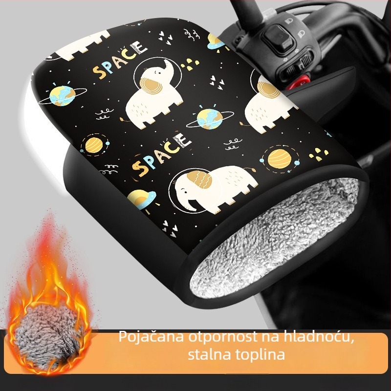 Zimske navlake za ručke na električnim vozilima | PU materijal, debeli, unisex odrasli, za svakodnevni prijevoz i vožnju biciklom
