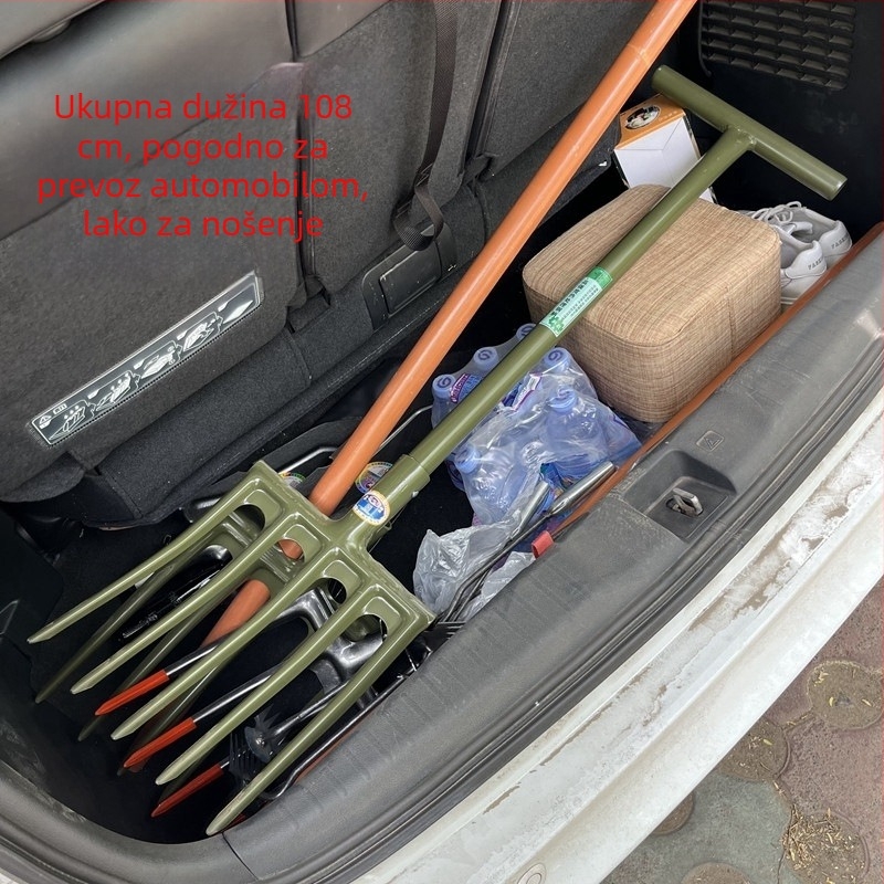 Čelična viljuška-grablja za duboko oranje tla, ručno upravljanje, mangan čelik, poljoprivreda