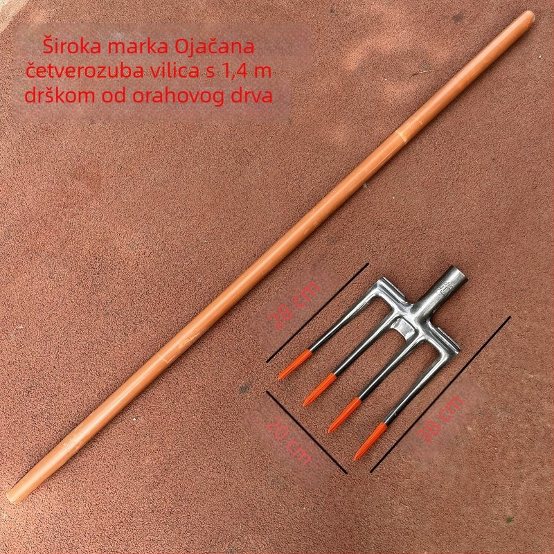 Čelična viljuška-grablja za duboko oranje tla, ručno upravljanje, mangan čelik, poljoprivreda