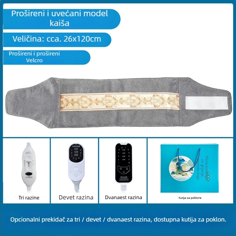 Električna vrećica s morskom soli za toplinski kompres, kućna uporaba, 40–70°C, 100W, 220V, 2,2 kg, 1–12 stupnjeva, zaštita struka/ramena/koljena