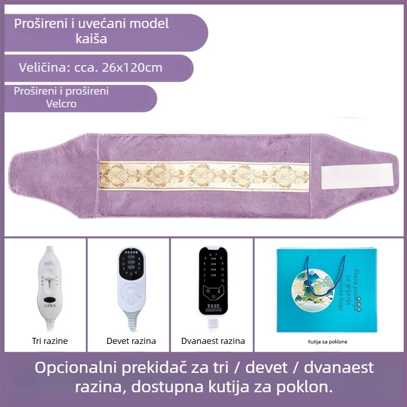 Električna vrećica s morskom soli za toplinski kompres, kućna uporaba, 40–70°C, 100W, 220V, 2,2 kg, 1–12 stupnjeva, zaštita struka/ramena/koljena