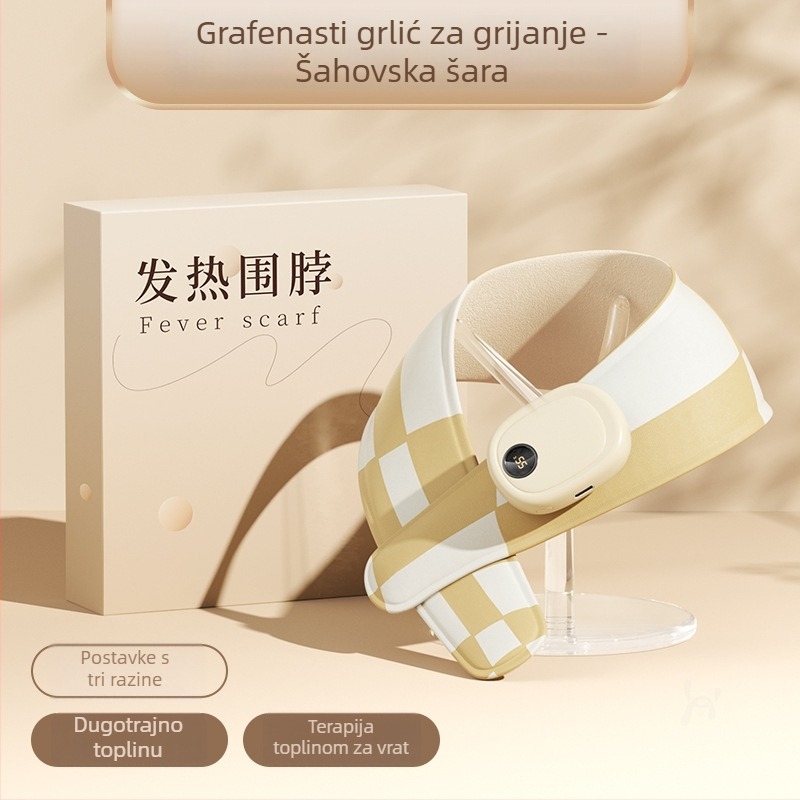 Grafen grijaći šal za vrat s zaštitom ramena, inteligentna kontrola temperature, 5V, 35–55°C