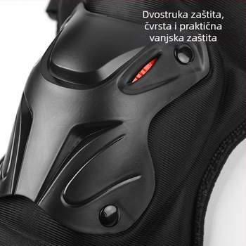 Biciklistički štitnici za koljena i lakat, tvrdi kućište, flis podstava, otporni na vjetar, zimska zaštita