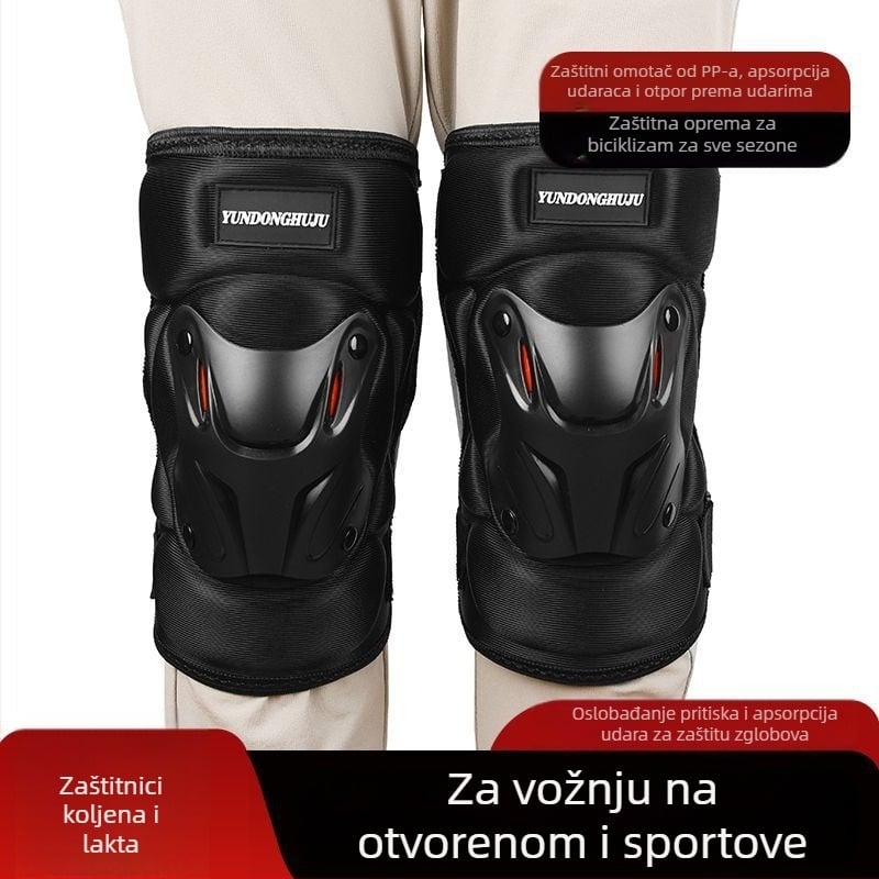 Biciklistički štitnici za koljena i lakat, tvrdi kućište, flis podstava, otporni na vjetar, zimska zaštita