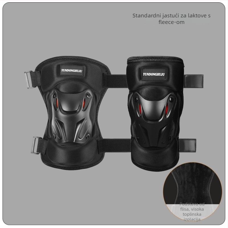 Biciklistički štitnici za koljena i lakat, tvrdi kućište, flis podstava, otporni na vjetar, zimska zaštita