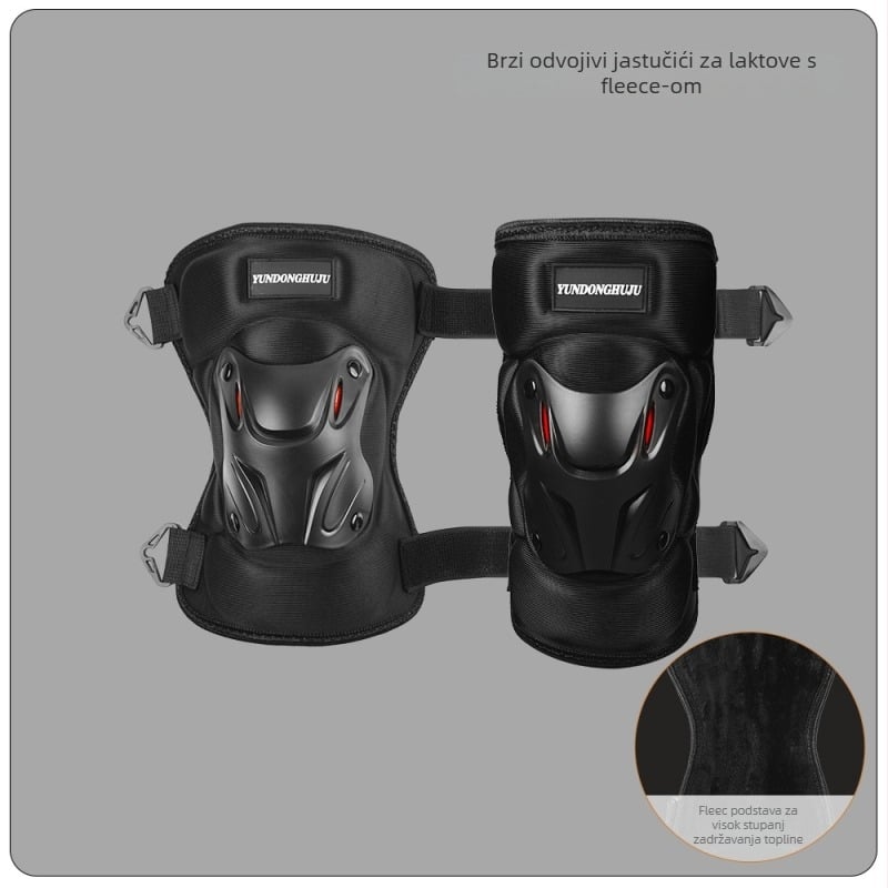 Biciklistički štitnici za koljena i lakat, tvrdi kućište, flis podstava, otporni na vjetar, zimska zaštita