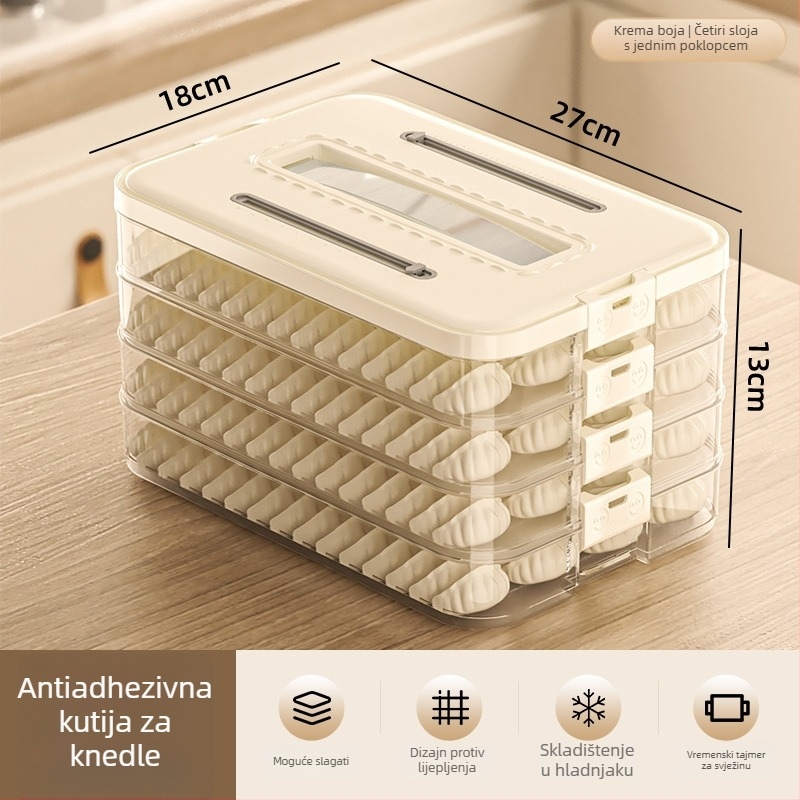 Arnoldin plastična kutija za dumplings – zatvorena, prijenosna, jednostavan i modern dizajn