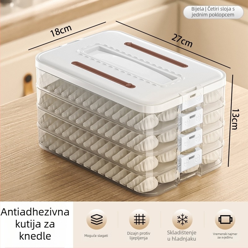 Arnoldin plastična kutija za dumplings – zatvorena, prijenosna, jednostavan i modern dizajn