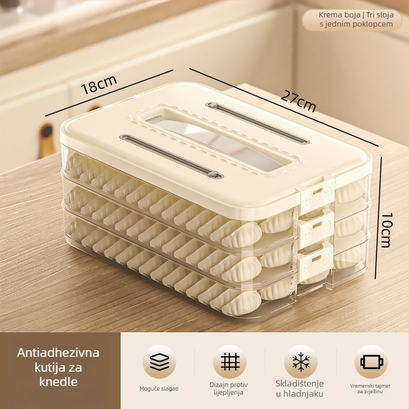 Arnoldin plastična kutija za dumplings – zatvorena, prijenosna, jednostavan i modern dizajn