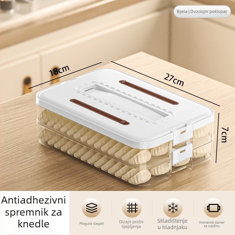 Arnoldin plastična kutija za dumplings – zatvorena, prijenosna, jednostavan i modern dizajn