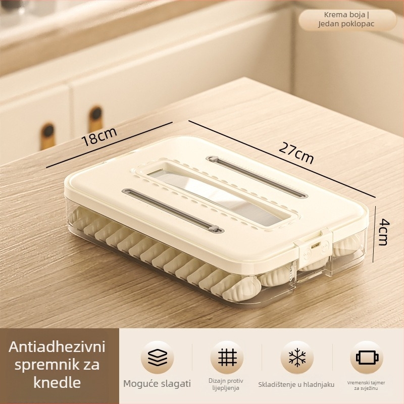 Arnoldin plastična kutija za dumplings – zatvorena, prijenosna, jednostavan i modern dizajn