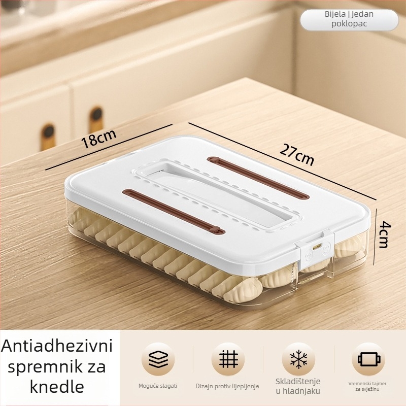 Arnoldin plastična kutija za dumplings – zatvorena, prijenosna, jednostavan i modern dizajn