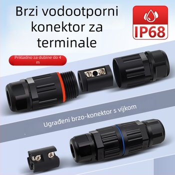 Mini vodootporan konektor za vanjsku upotrebu s pass-through — Cow Hours