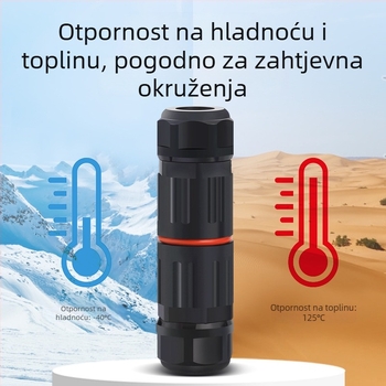 Mini vodootporan konektor za vanjsku upotrebu s pass-through — Cow Hours