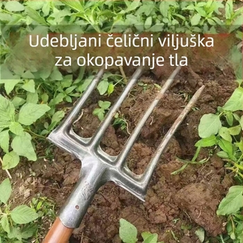 Poljoprivredna željezna vilica od visoko manganskog čelika za razrjeđivanje tla, jedinstvena debela teška glava vilice; Marka: Consultation; Glavna prodajna područja: Kina; Primjenjive industrije: Consultation