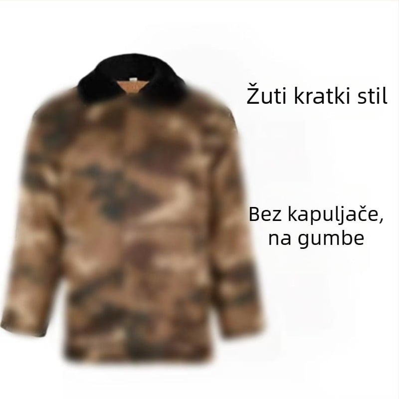 MWY Zimska kamuflažna jakna, unisex, topla, vjetrootpornost, otporna na habanje, tkanina od kemijskih vlakana