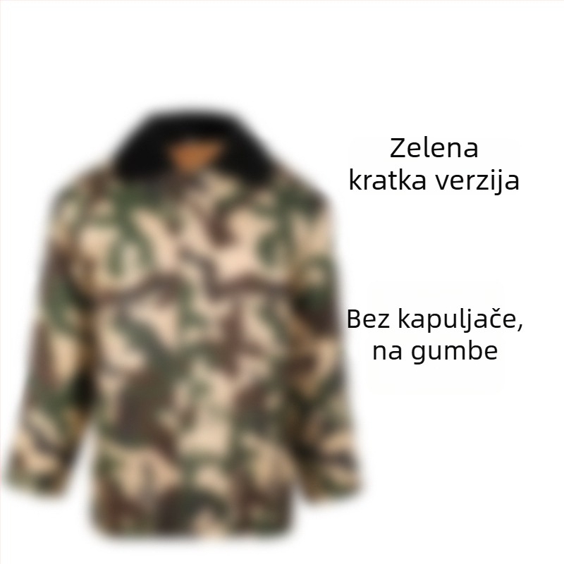 MWY Zimska kamuflažna jakna, unisex, topla, vjetrootpornost, otporna na habanje, tkanina od kemijskih vlakana