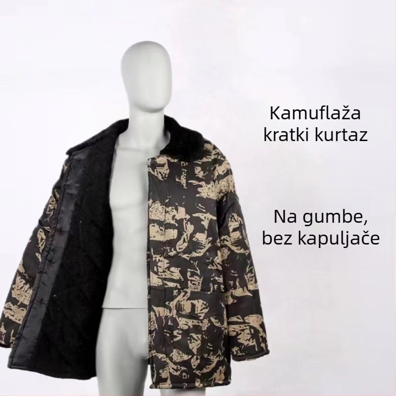 MWY Zimska kamuflažna jakna, unisex, topla, vjetrootpornost, otporna na habanje, tkanina od kemijskih vlakana