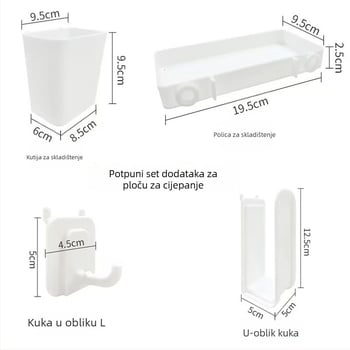 Manfield Pegboard s kružnim otvorima – Višenamjenski stolni organizator s univerzalnim kukama, jednoslojni