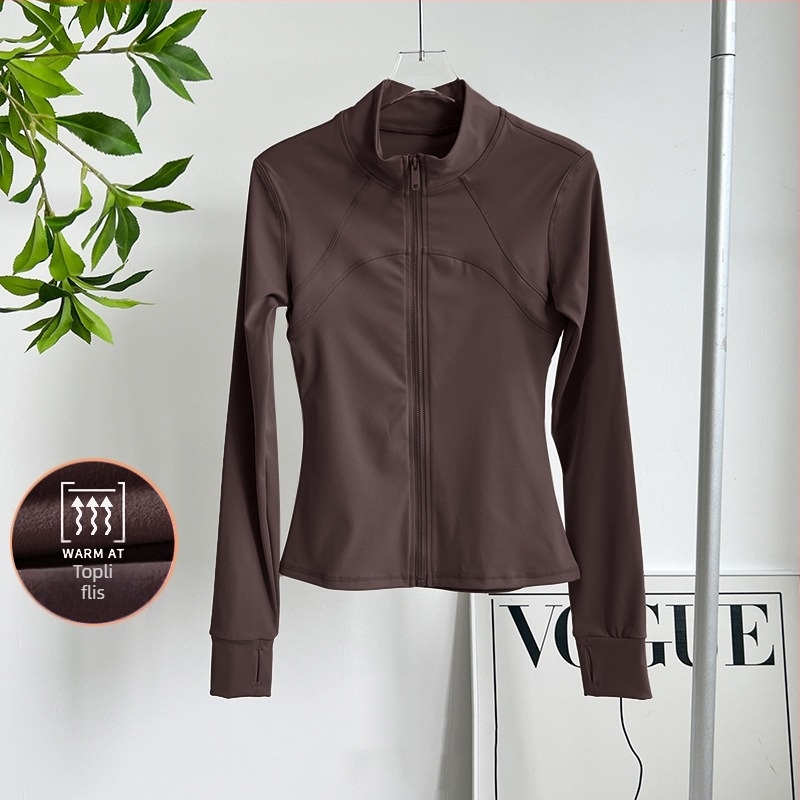 Ženski fitness top za jogu – stojeći ovratnik, uski kroj, smjesa kemijskih vlakana, 82,5% poliestera, WT5149