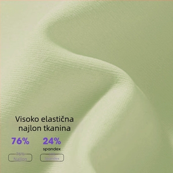 Youyou žena sportska jakna za jogu, uskog kroja, dugi rukavi, dužina do struka, poliester s odvajanjem vlage