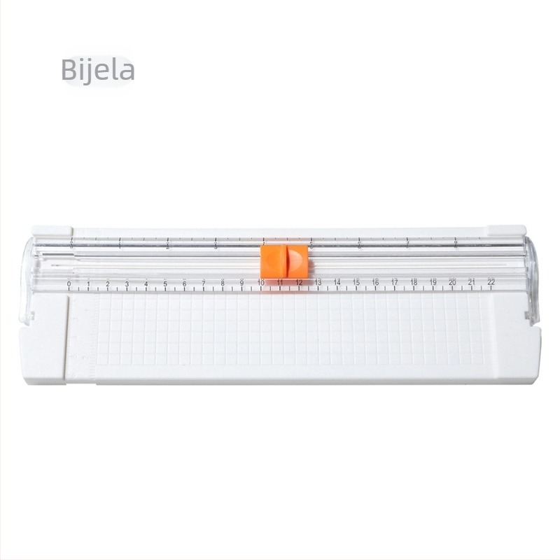 Dvostrani prijenosni rezač papira, plastični, model 857, mini rezač s ravnalom