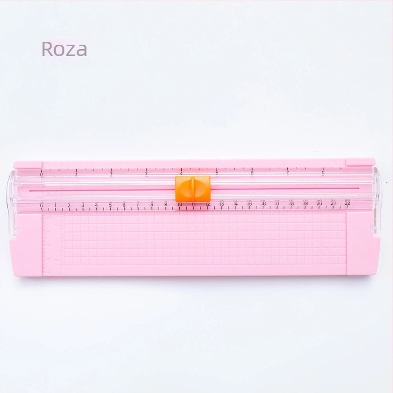 Dvostrani prijenosni rezač papira, plastični, model 857, mini rezač s ravnalom