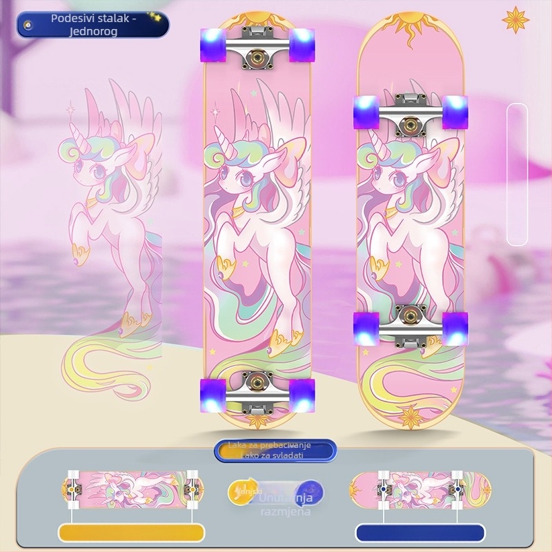 Skateboard SWAY, daska od javorovog drveta sa sedam slojeva, dvostruki rocker, opća uporaba